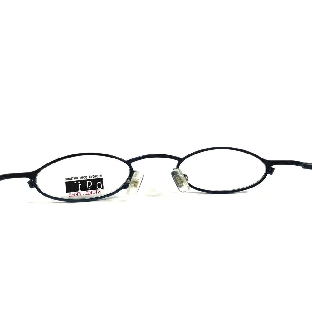ogi Petite Eyeglasses Frames 9010 COL. 68 Navy Blue Oval Wire Rim 40-22-133